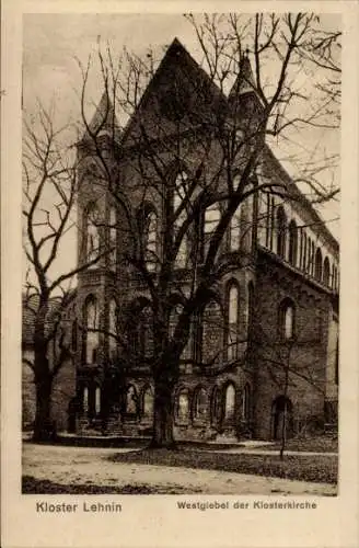 Ak Kloster Lehnin in Brandenburg, Westgiebel der Klosterkirche