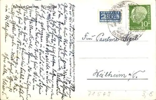 Ak Wüstenrot in Württemberg, Pension Greiner