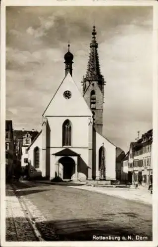 Ak Rottenburg am Neckar Baden Württemberg, Platz mit Blick auf den Dom