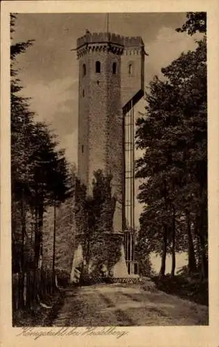 Ak Heidelberg am Neckar, Königstuhl, Bergbahnstation, Aussichtsturm, elektr. Fahrstuhl