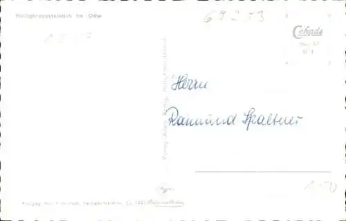 Ak Heiligkreuzsteinach am Neckar, Totalansicht