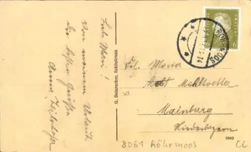 Ak Mariabrunn Röhrmoos in Oberbayern, Kirche, Turmuhr