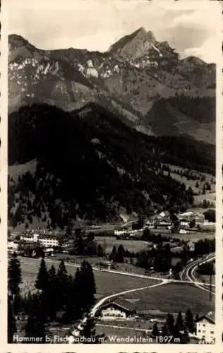 Ak Fischbachau Leitzach Oberbayern, Panorama vom Ort mit Wendelstein