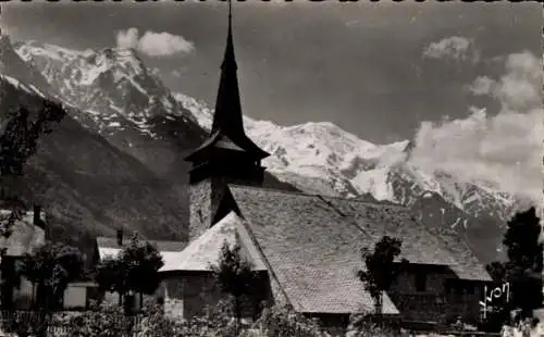 Ak Chamonix Mont Blanc Haute Savoie, La Chapelle des Praz