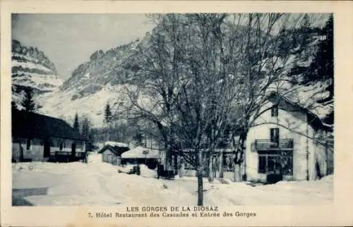 Ak Les Gorges de la Diosaz, Hotel Restaurant des Cascades, Entree, Winter