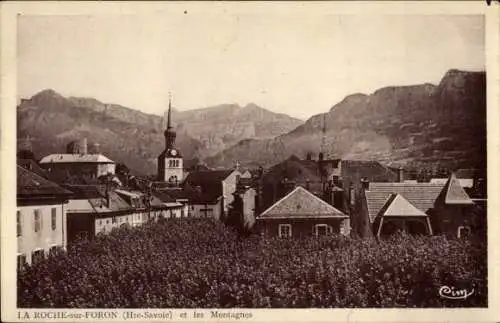 Ak La Roche sur Foron Haute Savoie, Panorama, les Montagnes