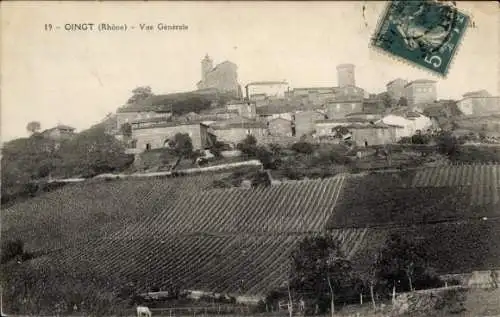 Ak Oingt Rhone, Gesamtansicht