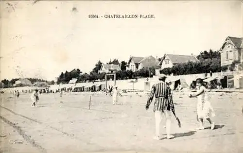 Ak Châtelaillon Plage Charente Maritime, Strand, Tennis