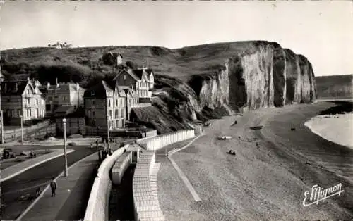 Ak Petites Dalles Seine Maritime, Strand