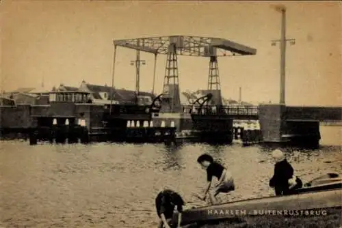 Ak Haarlem Nordholland Niederlande, Buitenrustbrug