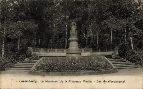 Ak Luxemburg Luxembourg, Amaliendenkmal