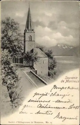 Ak Montreux Kanton Waadt, Kirche