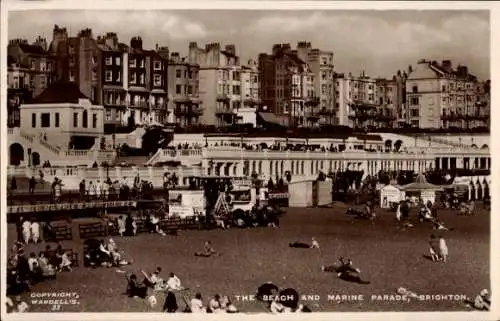 Ak Brighton East Sussex England, Strand, Marine Parade