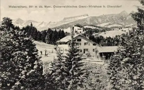 Ak Mittelberg in Vorarlberg, Walserschanz, Grenz-Wirtshaus