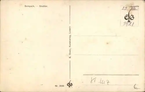 Ak Sempach Kt. Luzern Schweiz, Ansicht vom Stadttor mit Umgebung