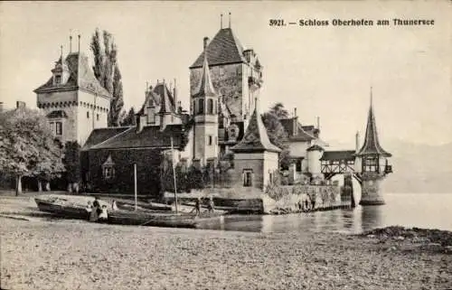 Ak Oberhofen am Thunersee Kanton Bern, Schloss