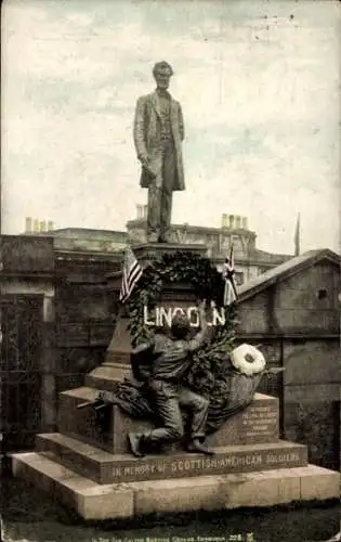 Ak Edinburgh Schottland, Scottish-American Soldiers Monument