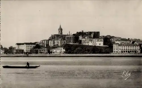 Ak Hondarribia Fuenterrabia Baskenland, das Bidassoa von Hendaye aus gesehen