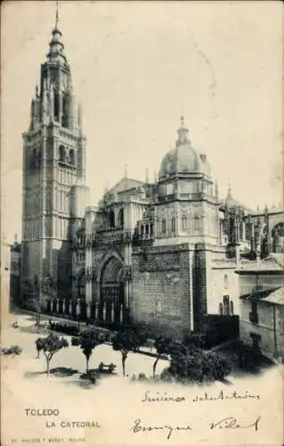 Ak Toledo Kastilien La Mancha Spanien, Die Kathedrale