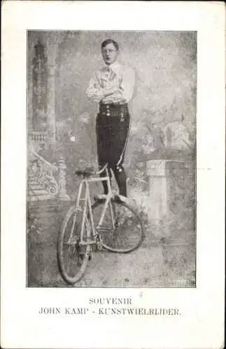 Ak John Kamp, Kunstwielrijder