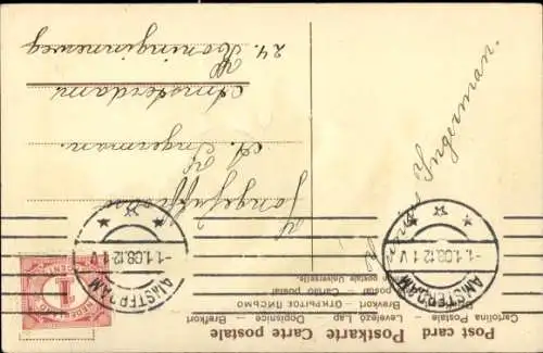 Ak Glückwunsch Neujahr, Schwein mit Fliegenpilz und Klee, Kalender