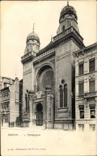 Judaika Ak Antwerpen Anvers Flandern, Synagoge