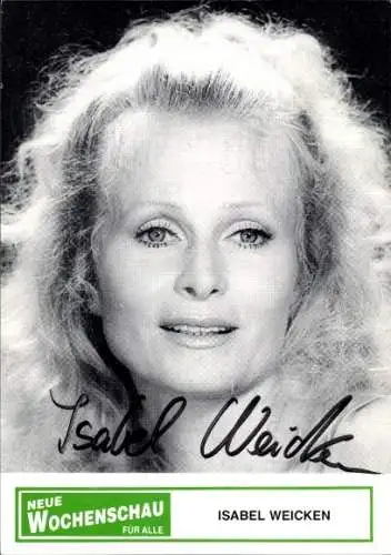 Ak Schauspielerin Isabel Weicken, Portrait, Autogramm
