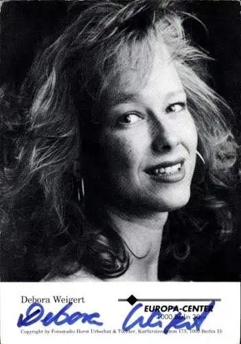 Ak Schauspielerin Debora Weigert, Portrait, Autogramm