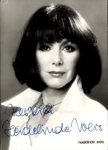 Ak Schauspielerin Heidelinde Weis, Portrait, Autogramm
