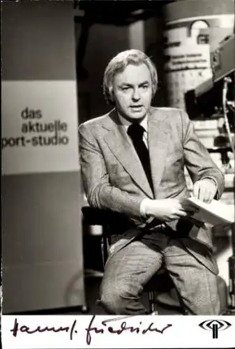 Ak Sportmoderator Hanns-Joachim Friedrichs, Portrait, Autogramm