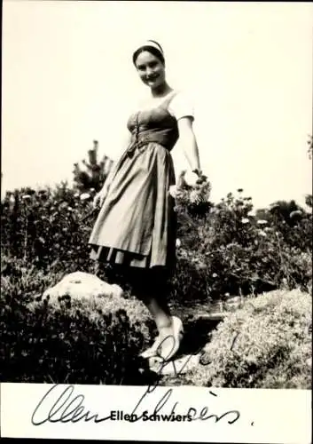 Ak Schauspielerin Ellen Schwiers, Portrait, Autogramm