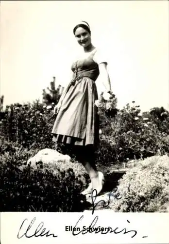Ak Schauspielerin Ellen Schwiers, Portrait, Autogramm