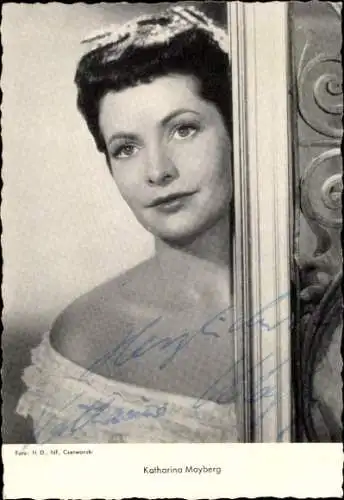 Ak Schauspielerin Katharina Mayberg, Portrait, Autogramm