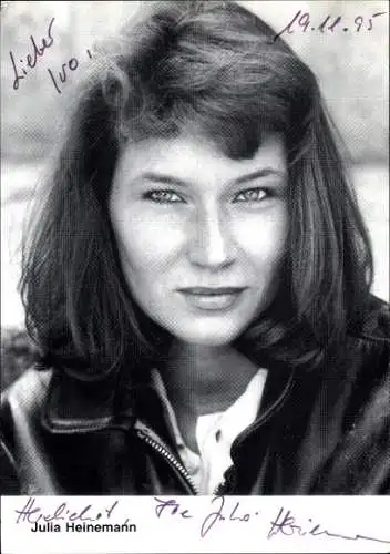 Ak Schauspielerin Julia Heinemann, Portrait, Autogramm
