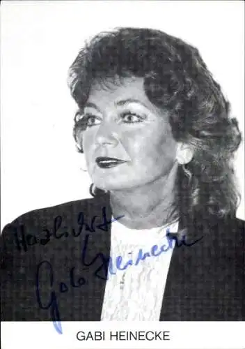 Ak Schauspielerin Gabi Heinecke, Portrait, Autogramm