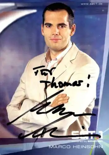 Ak Moderator Marco Heinsohn, Portrait, Autogramm