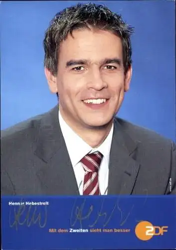 Ak Moderator Henner Hebestreit, Portrait, Autogramm