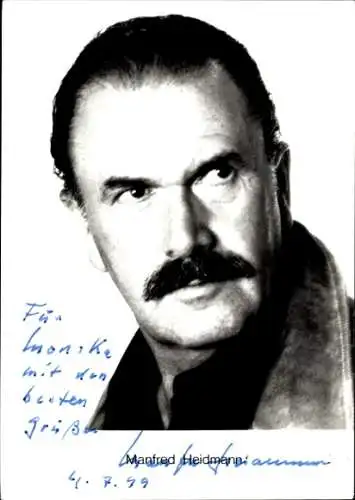Ak Schauspieler Manfred Heidmann, Portrait, Autogramm