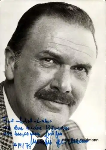 Ak Schauspieler Manfred Heidmann, Portrait, Autogramm