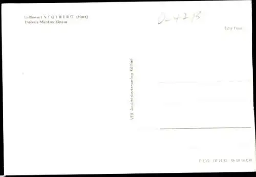 Ak Stolberg im Harz, Thomas Müntzer Gasse, Fleischerei, Fachwerkhäuser