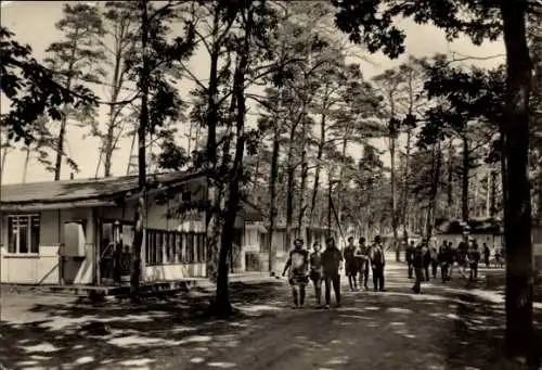 Ak Markgrafenheide Rostock in Mecklenburg, Waldgaststätte auf dem Zeltplatz