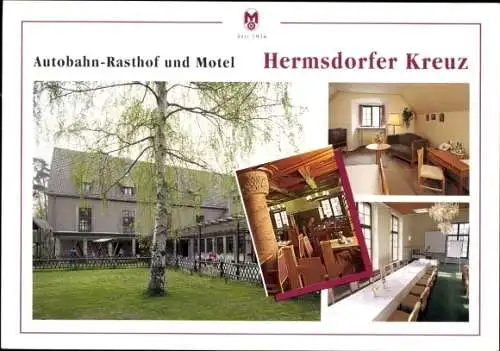 Ak Hermsdorf in Thüringen, Autobahn Rasthof Hermsdorfer Kreuz, Motel