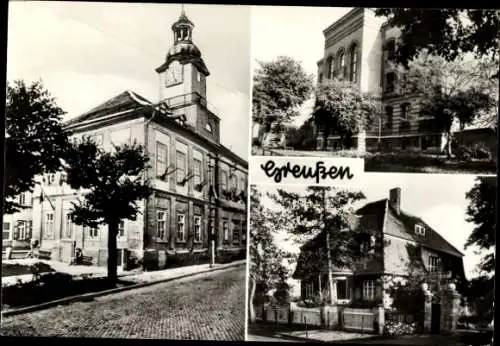 Ak Greußen in Thüringen, Rathaus, Schule, Kinderkrippe