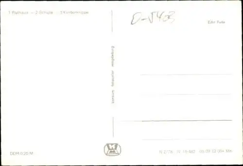 Ak Greußen in Thüringen, Rathaus, Schule, Kinderkrippe