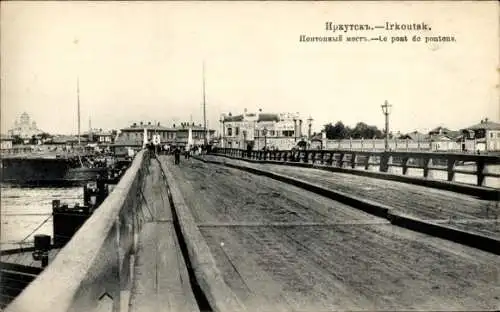 Ak Irkutsk Russland, Pontonbrücke