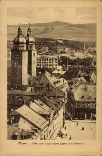 Ak Plauen im Vogtland, Teilansicht, Kemmler, Blick vom Rathausturm