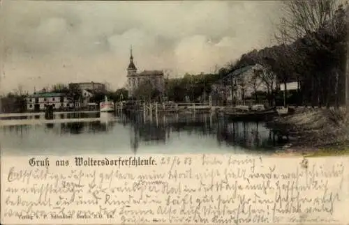 Ak Woltersdorf bei Berlin, Woltersdorfer Schleuse