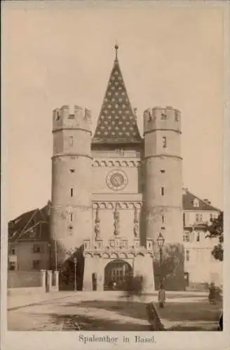 Kabinett Foto Bâle Basel Stadt Schweiz, Spalentor