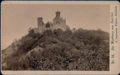 CdV Lutherstadt Eisenach in Thüringen, Wartburg on Süd-Ost, 1885