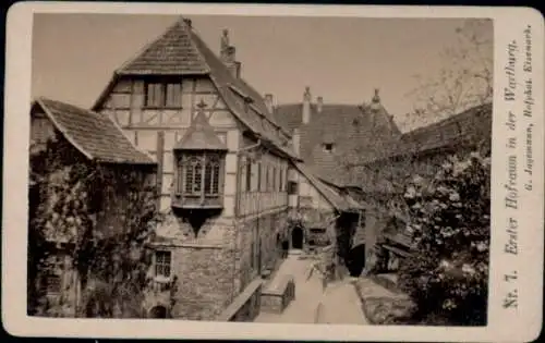 CdV Lutherstadt Eisenach in Thüringen, Wartburg, erster Hofraum, 1885